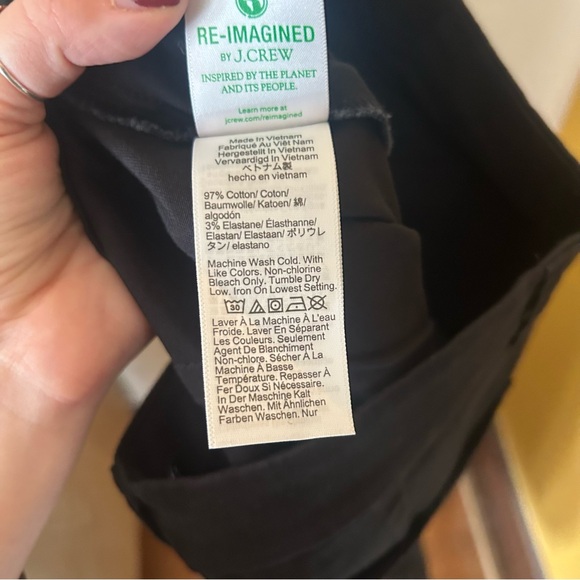 J. Crew Charley Kickout Cropped Pant‎ Flare Chino Black NWT $118 Size 26 (US 2) - Picture 7 of 10